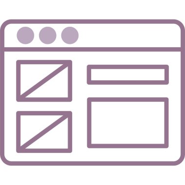 tarayıcı web simgesi basit vektör illüstrasyonu