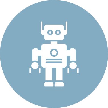 Robot simgesi soyut arka plan n 'de izole edildi