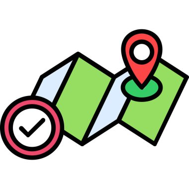 konum belirleyici harita simgesi doldurulmuş dış hat biçimi