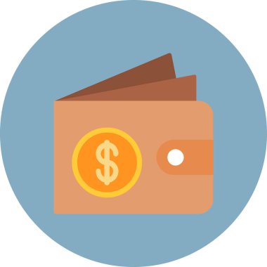 Cüzdan Düz Vektör Simgesi