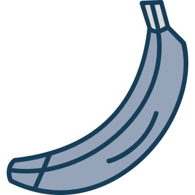 Muz simgesi. Muz vektör simgesi web için basit örnek