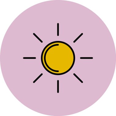 Güneş Simgesi Vektör illüstrasyonu