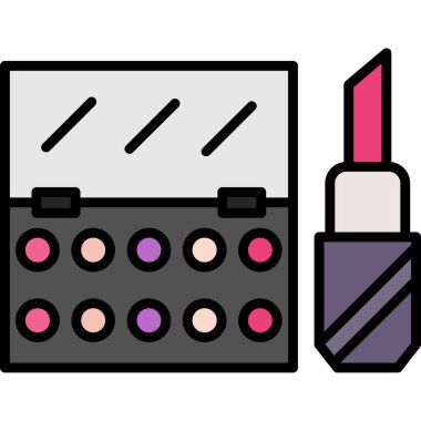 makyaj fırçası simgesi, vektör, illüstrasyon