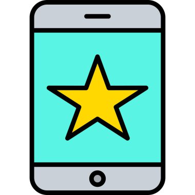 Cep telefonu. Web simgesi basit illüstrasyon