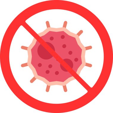 Virüs bakteri simgesi, basit tarzı