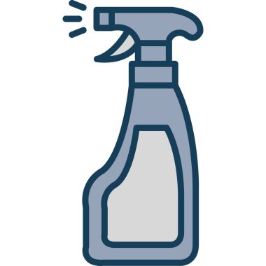 Temizleme sprey şişesi simgesi - taslak biçimi