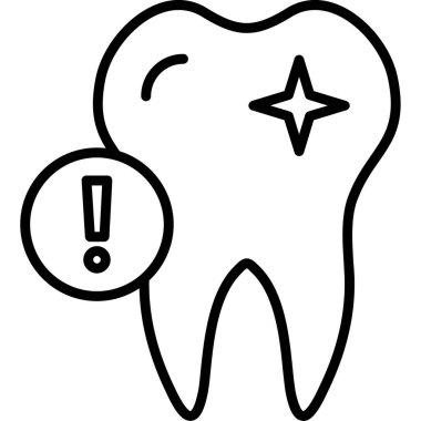 Diş. Web simgesi basit illüstrasyon