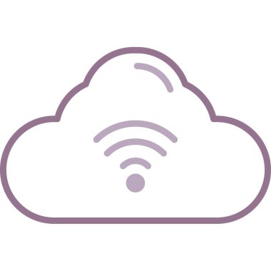 wifi bulut vektör illüstrasyonu