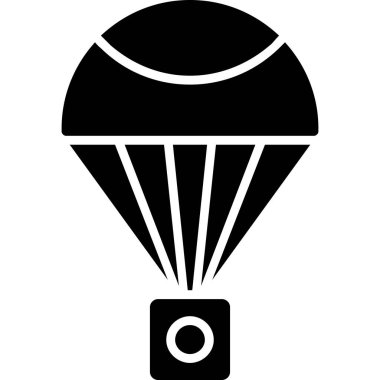 Paraşüt. Web simgesi basit tasarım