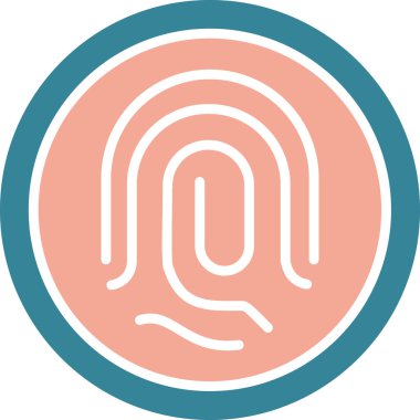 parmak izi ikonu vektör illüstrasyonu