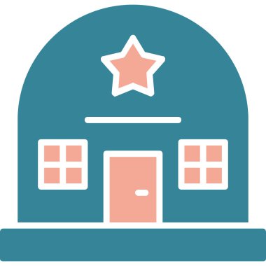 Otel vektör simgesi modern basit illüstrasyon