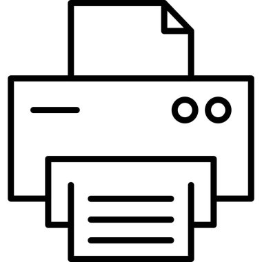 Yazıcı simgesi vektör illüstrasyonu