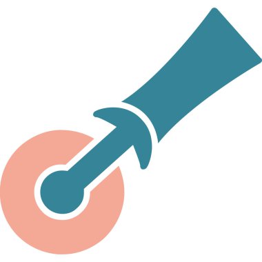 Bir mavi ve kırmızı simgenin vektör illüstrasyonu