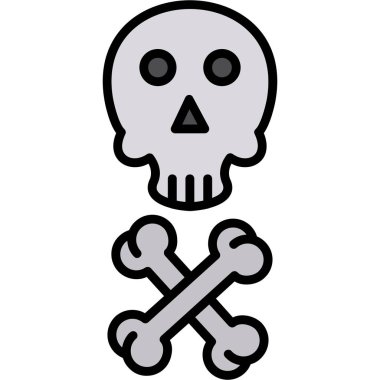 Kafatası. Web simgesi basit illüstrasyon