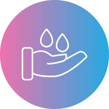 Su. Web simgesi basit illüstrasyon