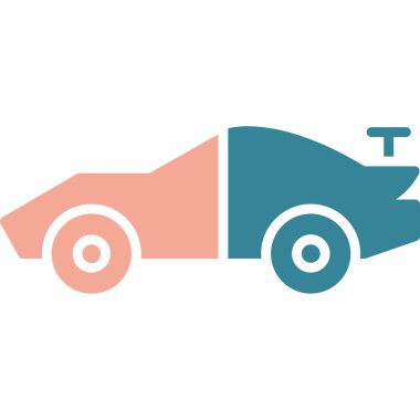 Düz dizaynlı araba sigortası simgesi