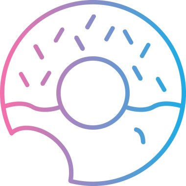 donut. Web simgesi basit illüstrasyon