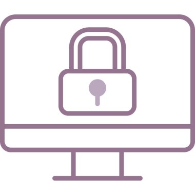 Kilit. Web simgesi basit illüstrasyon