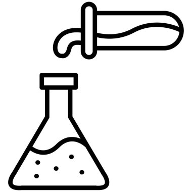 Laboratuvar şişesi simgesi, taslak biçimi