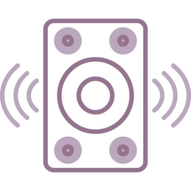 Radyo ve müzik hoparlörlerinin vektör simgesi