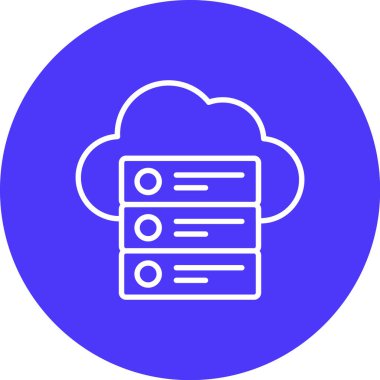 Bulut simgesinin vektör illüstrasyonu