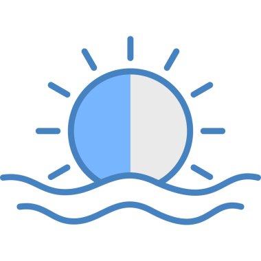 Yaz güneşi. Web simgesi basit illüstrasyon