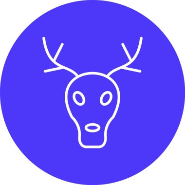 Bir geyik simgesinin vektör çizimi