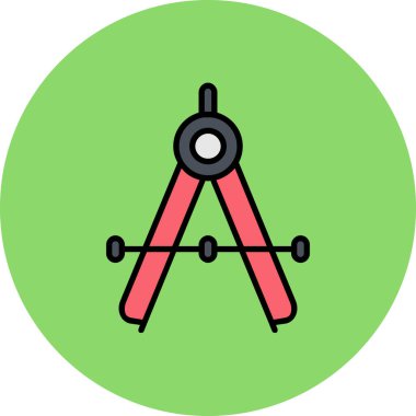 Tek bir simge tasarımının vektör illüstrasyonu