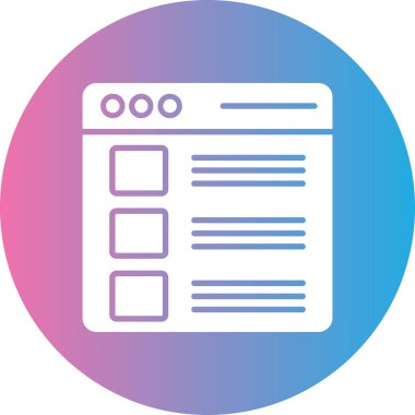 Web arayüzü simgesi, vektör illüstrasyonu