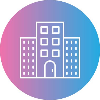 Bina simgesi. vektör illüstrasyonu