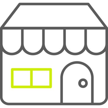 Dükkan. Web simgesi basit illüstrasyon