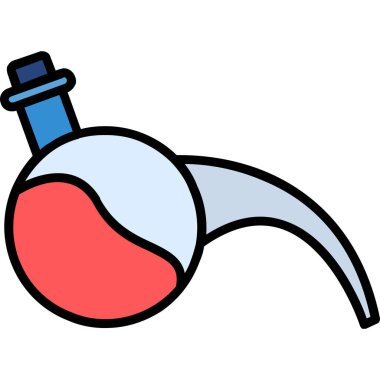 Çizgi film şişe simgesinin vektör çizimi