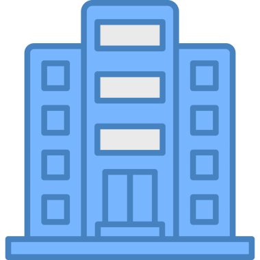 Bina. Web simgesi basit illüstrasyon