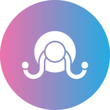 Kadın saçı. Web simgesi basit illüstrasyon