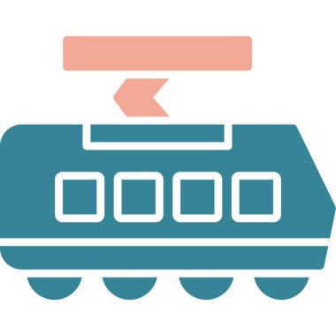 tren. Web simgesi basit illüstrasyon