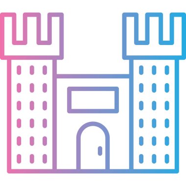 kale ikonu vektör illüstrasyonu