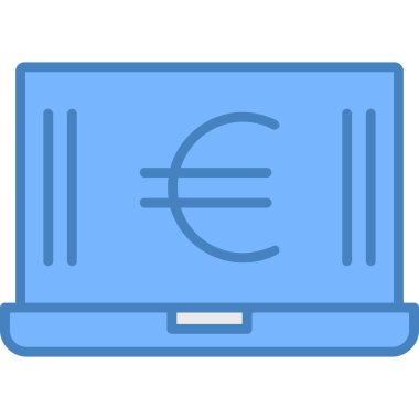 Euro dizüstü. Basit resimleme