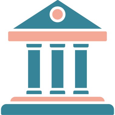 Bina. Web simgesi basit illüstrasyon