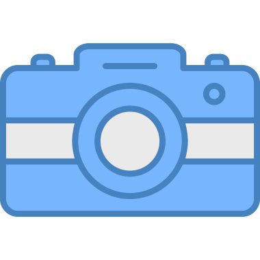 fotoğraf makinesi ikon vektör illüstrasyonu