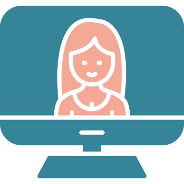 Kadın simgesinin vektör illüstrasyonu