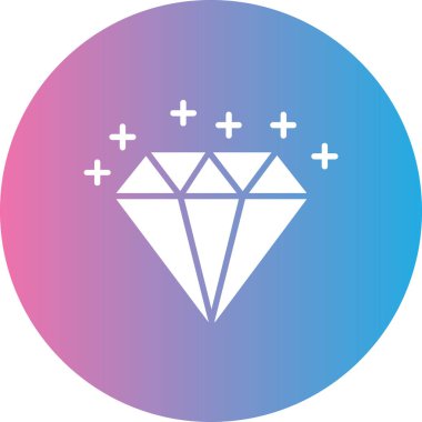 Elmas. Web simgesi basit illüstrasyon