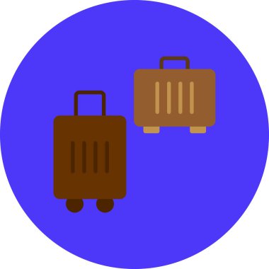 bagaj ikonu. seyahat konsepti. vektör