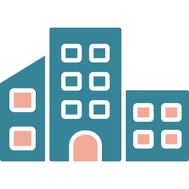 Bina. Web simgesi basit tasarım