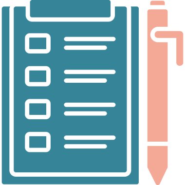 Kontrol listesi. Web simgesi vektör illüstrasyonu