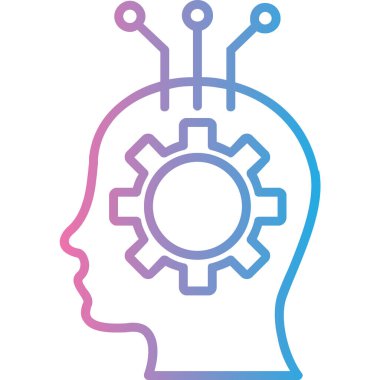 Beyin. Web simgesi basit tasarım