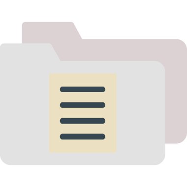 dosya vektörü düz renk simgesi