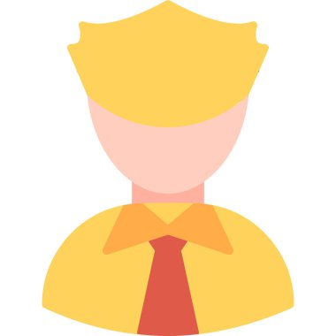 Avatar man simgesi vektör illüstrasyonu