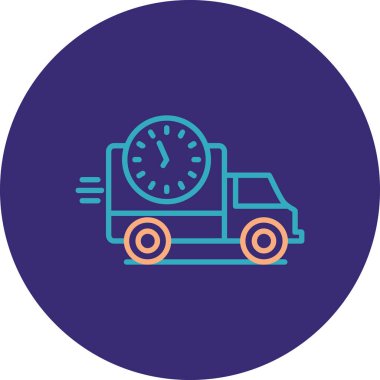 Bir araba simgesinin vektör illüstrasyonu