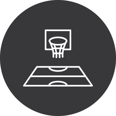 Basketbol ikonu vektör illüstrasyonu
