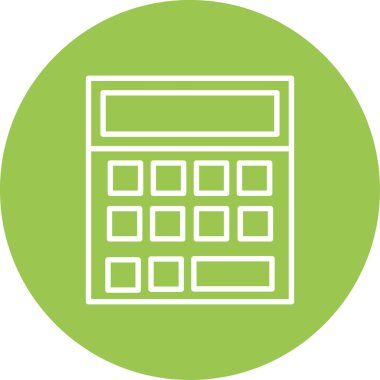 hesap makinesi vektör simgesi, modern biçim